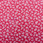 Red Ditsy Floral Power Mesh Fabric
