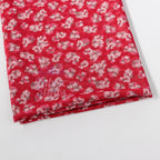 Red Ditsy Floral Power Mesh Fabric