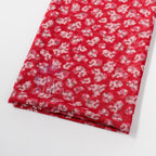 Red Ditsy Floral Power Mesh Fabric
