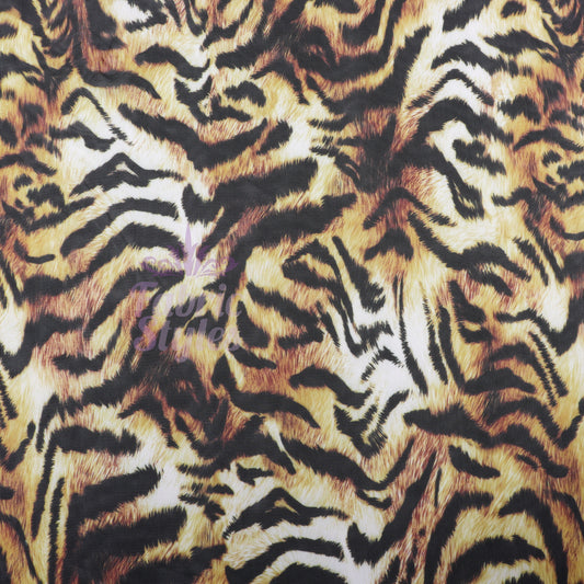 Tiger Print Power Mesh Fabric