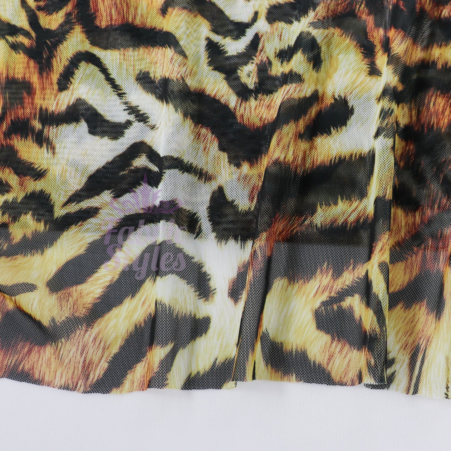 Tiger Print Power Mesh Fabric
