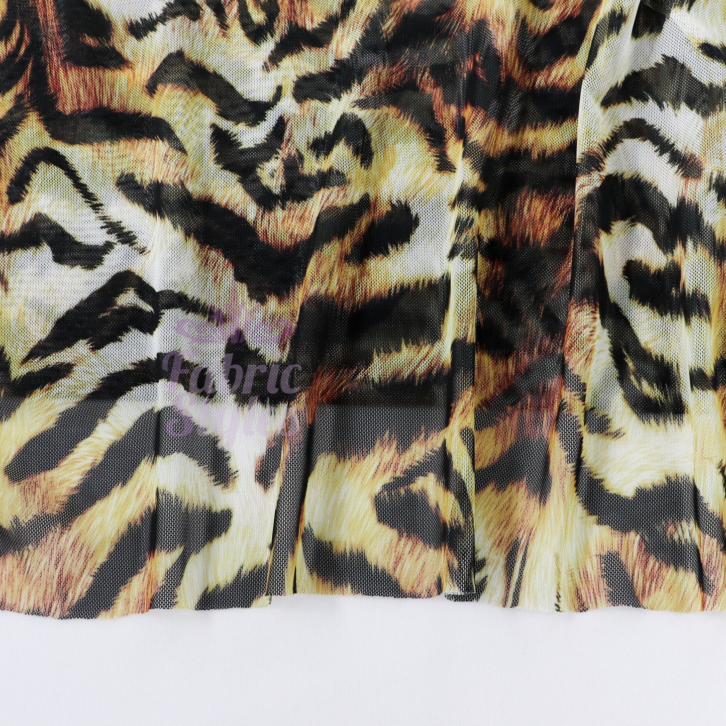 Tiger Print Power Mesh Fabric