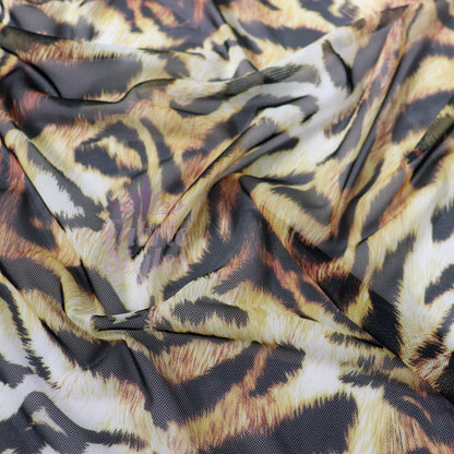 Tiger Print Power Mesh Fabric