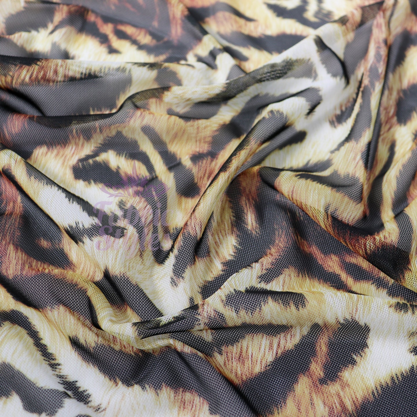Tiger Print Power Mesh Fabric