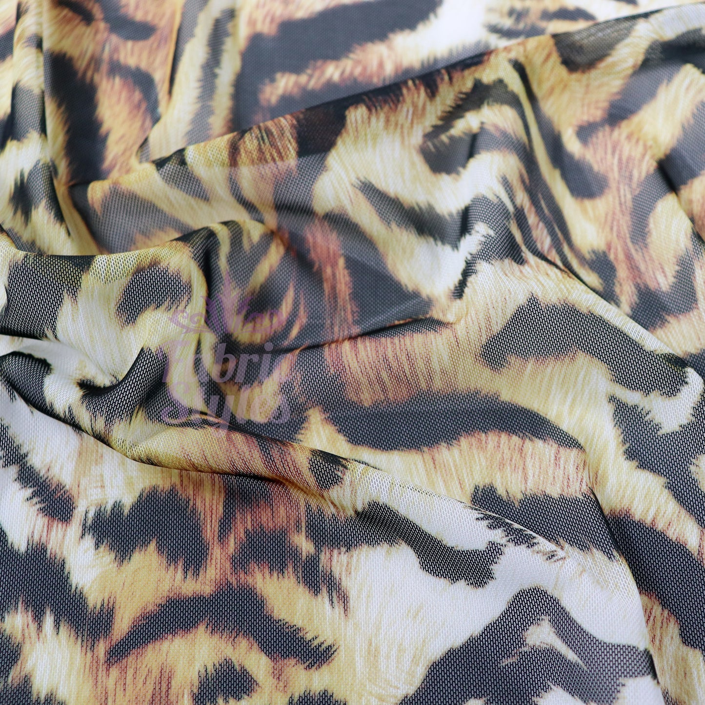 Tiger Print Power Mesh Fabric