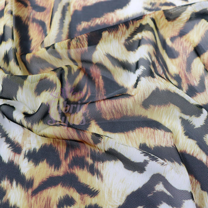 Tiger Print Power Mesh Fabric