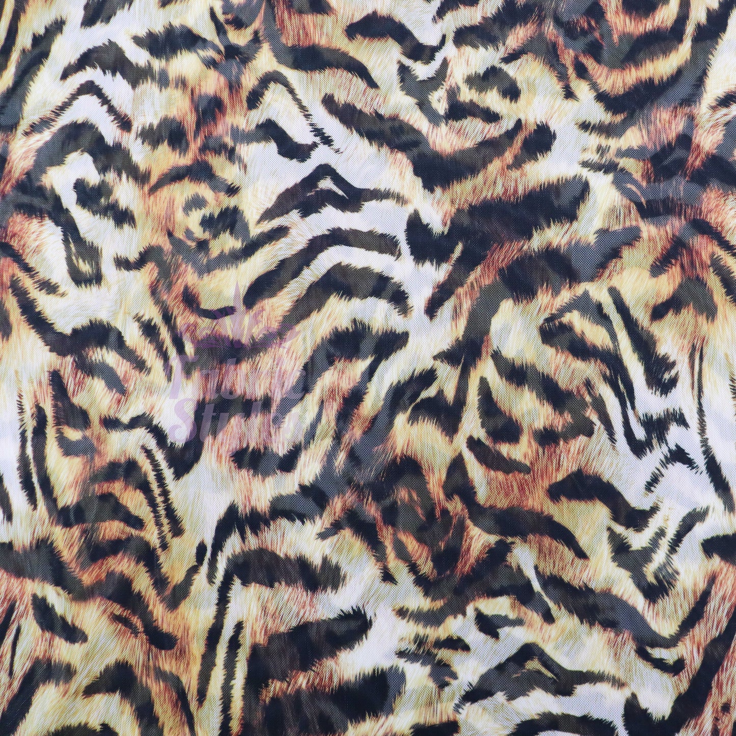 Tiger Print Power Mesh Fabric