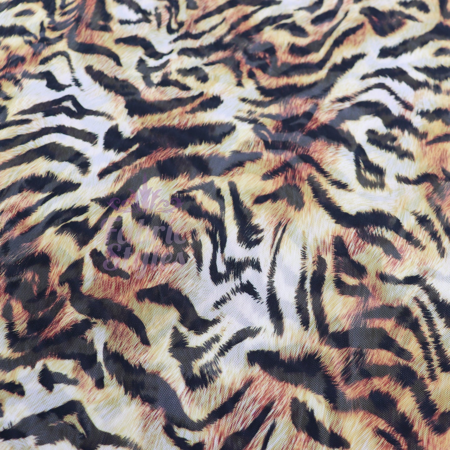 Tiger Print Power Mesh Fabric