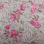 Zebra Floral Power Mesh Fabric