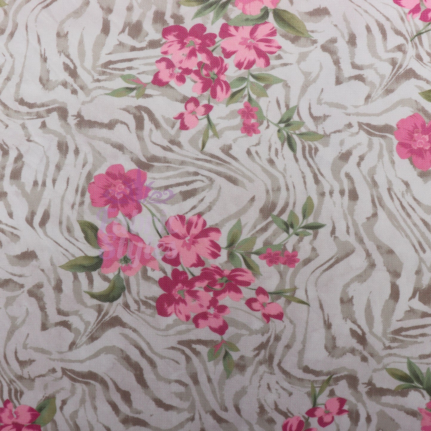 Zebra Floral Power Mesh Fabric