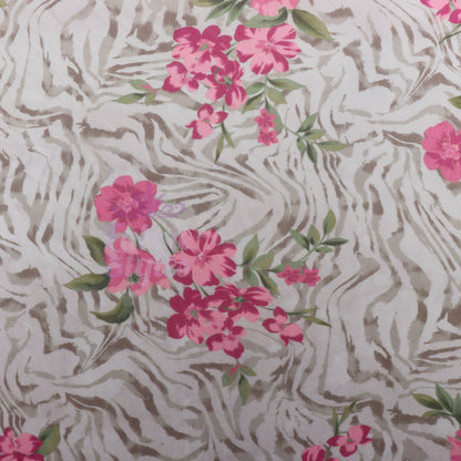 Zebra Floral Power Mesh Fabric