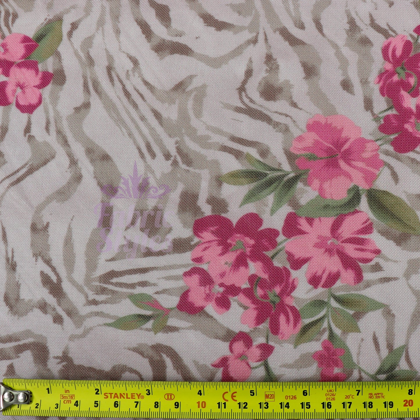 Zebra Floral Power Mesh Fabric