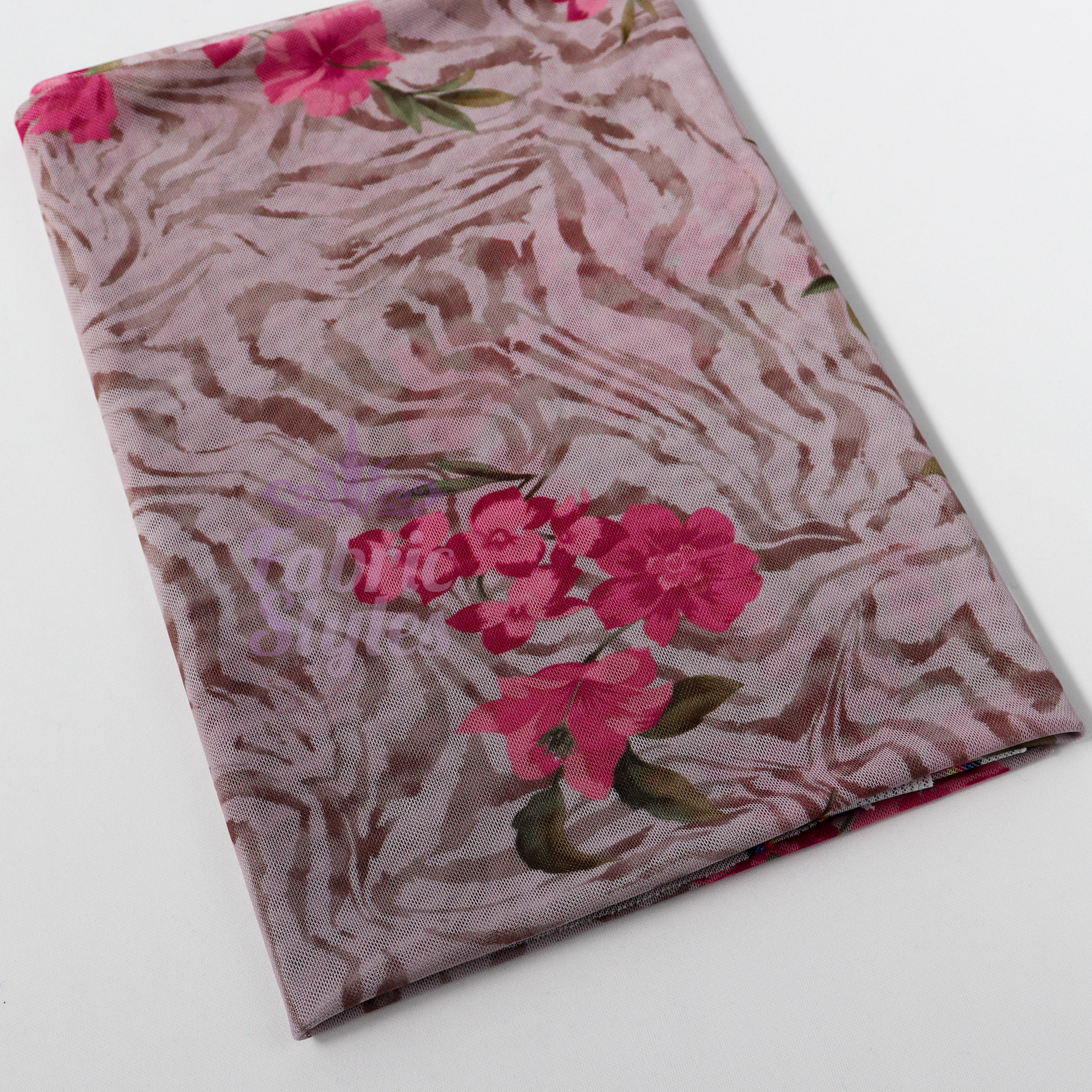 Zebra Floral Power Mesh Fabric