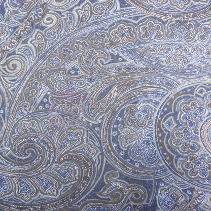 Navy Paisley Power Mesh Fabric