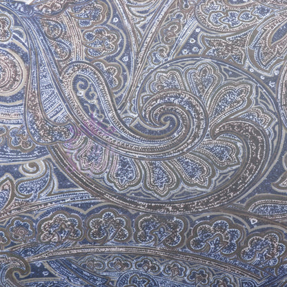Navy Paisley Power Mesh Fabric