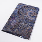Navy Paisley Power Mesh Fabric