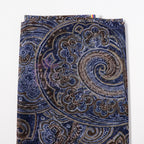 Navy Paisley Power Mesh Fabric
