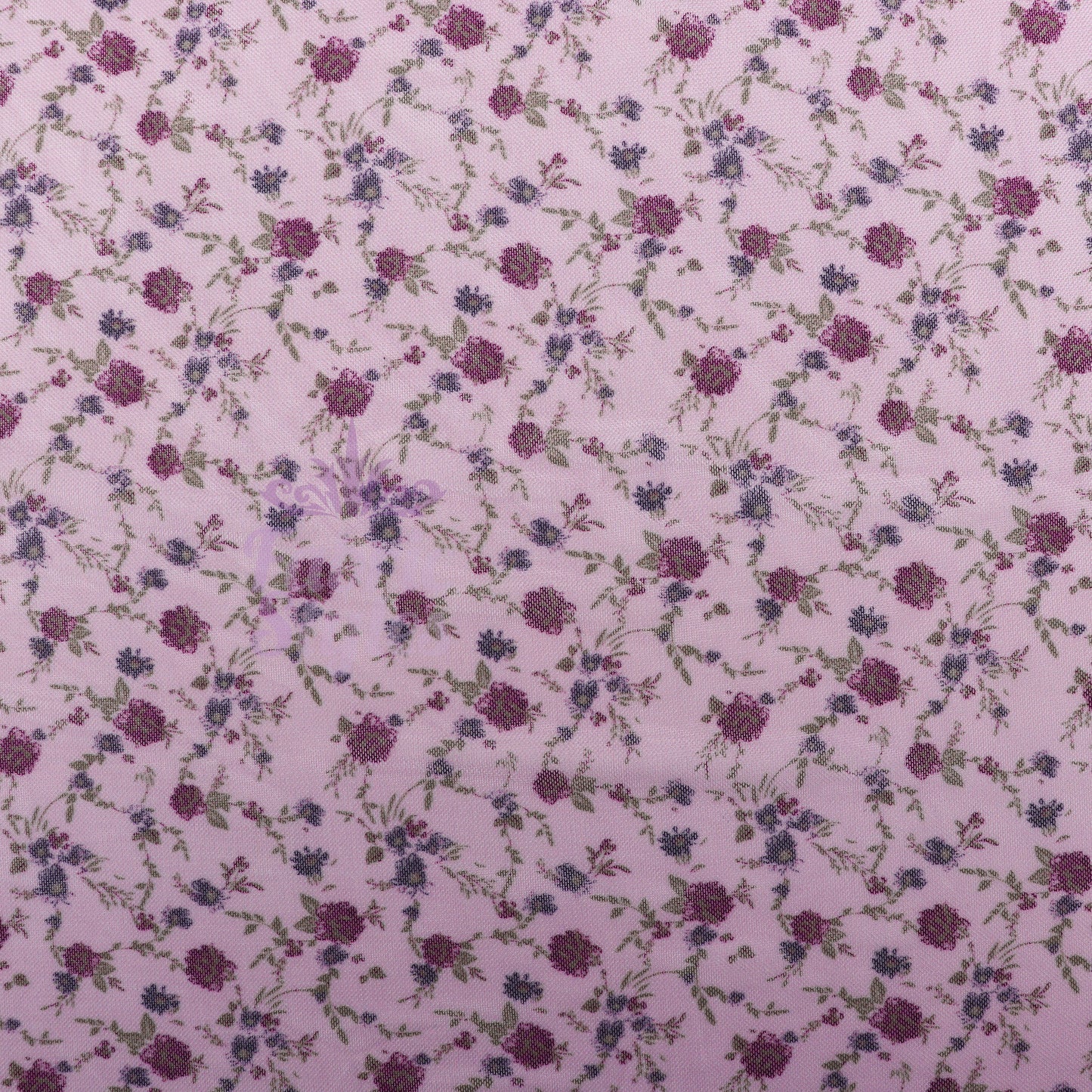 Pink Ditsy Floral Power Mesh Fabric