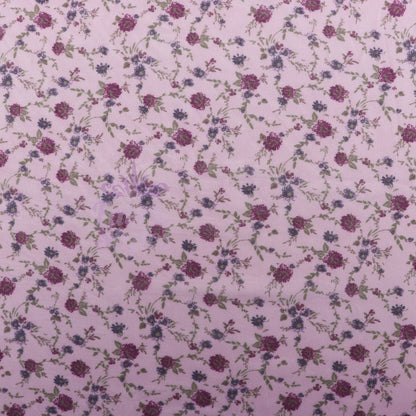 Pink Ditsy Floral Power Mesh Fabric