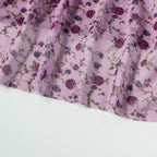 Pink Ditsy Floral Power Mesh Fabric