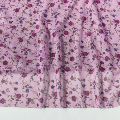 Pink Ditsy Floral Power Mesh Fabric