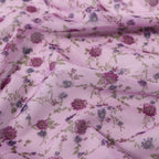 Pink Ditsy Floral Power Mesh Fabric