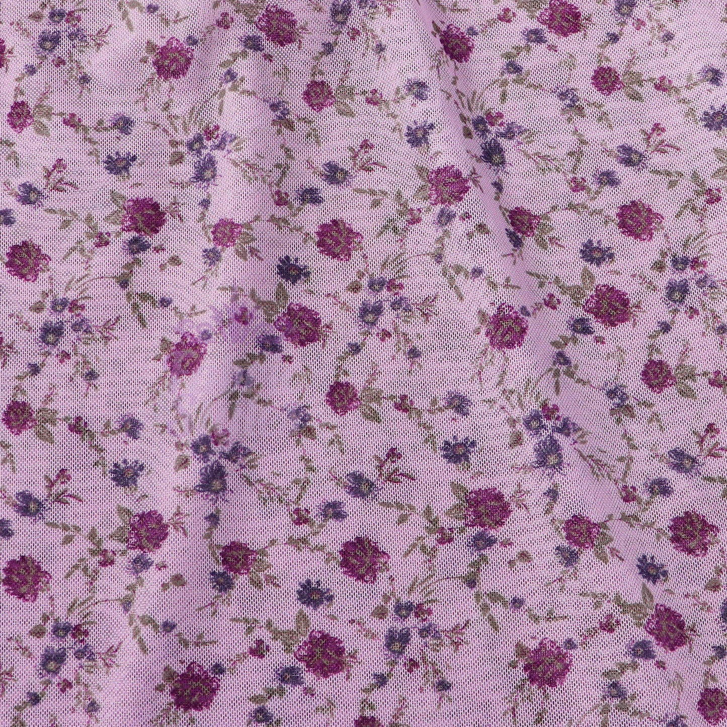 Pink Ditsy Floral Power Mesh Fabric