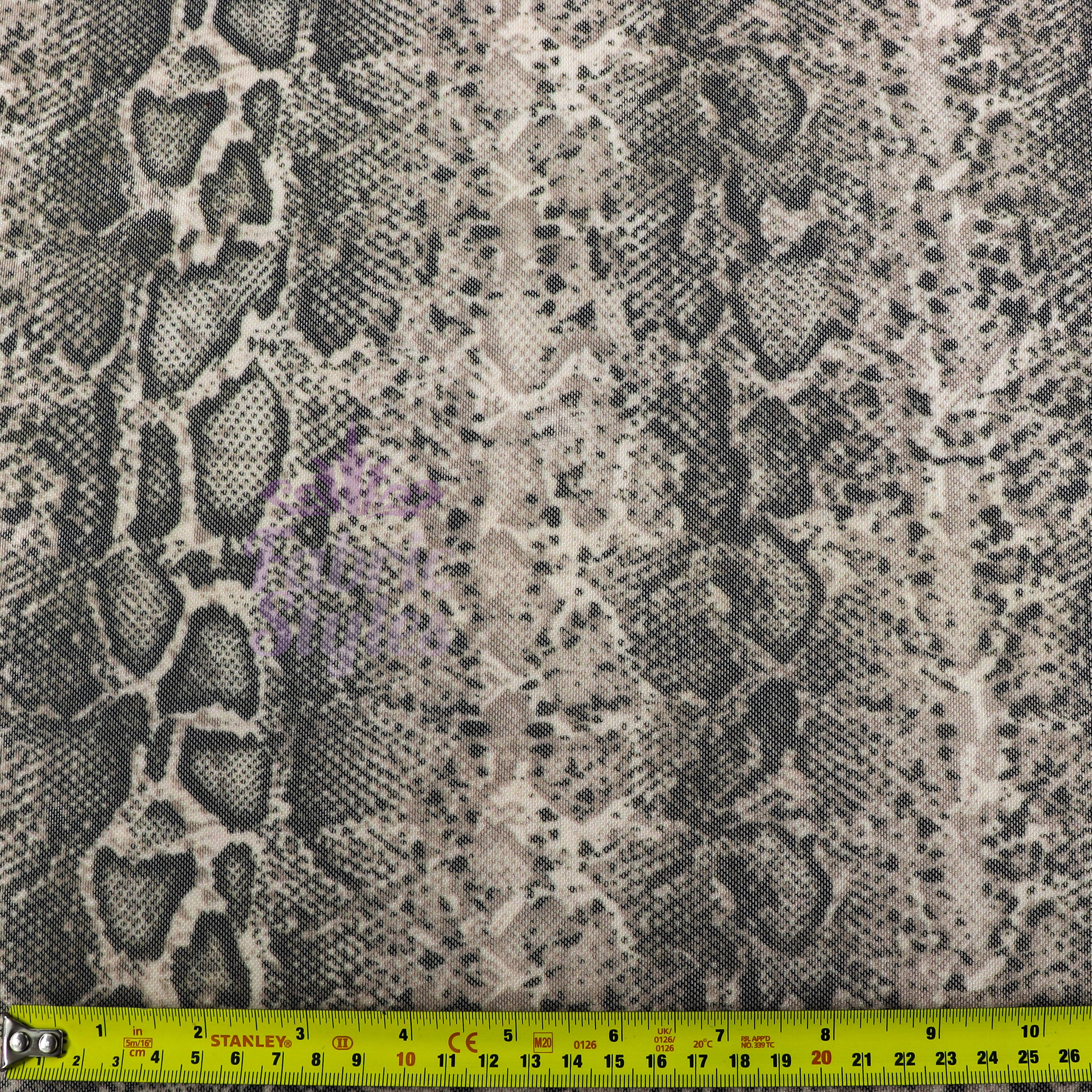 Brown Snake Power Mesh Fabric