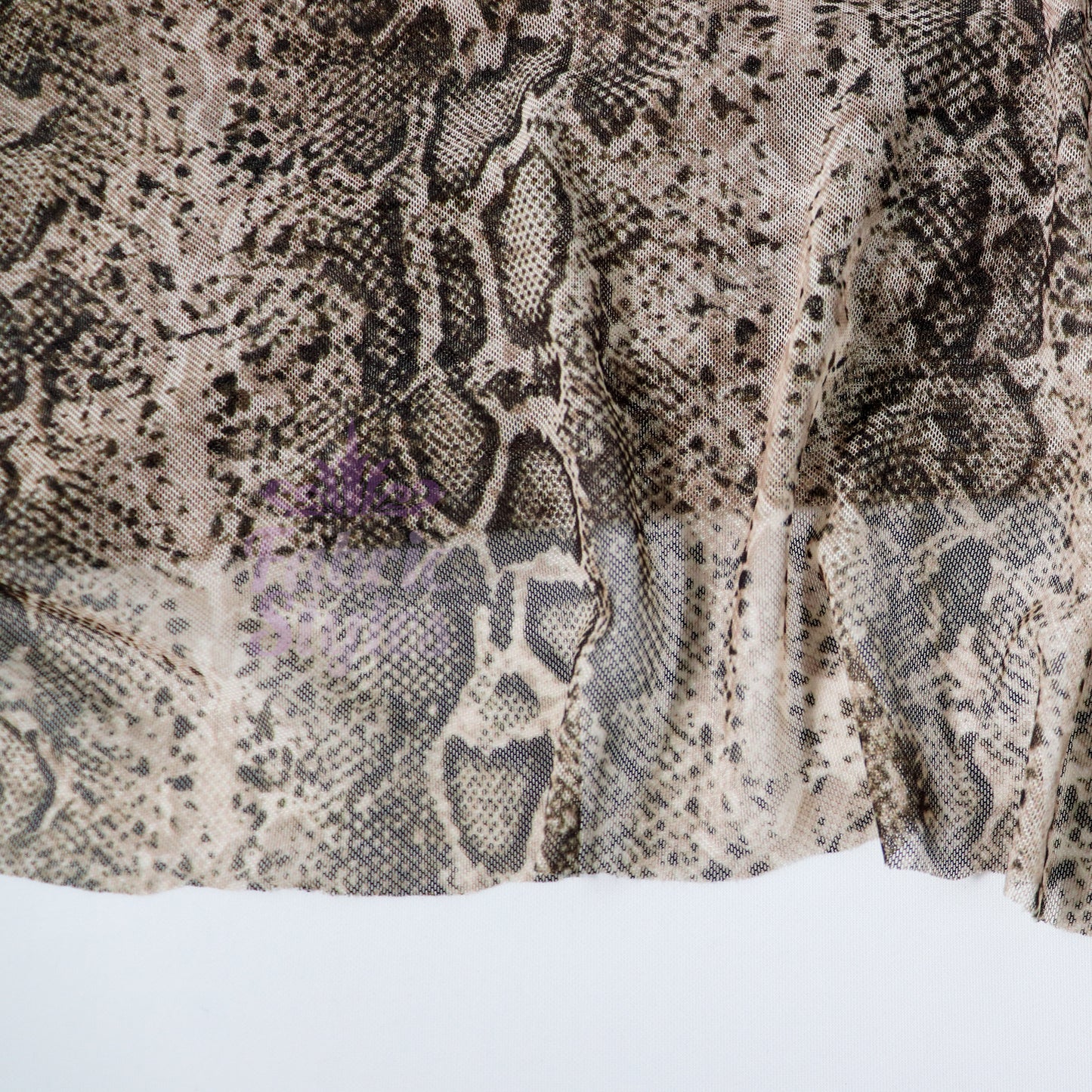 Brown Snake Power Mesh Fabric