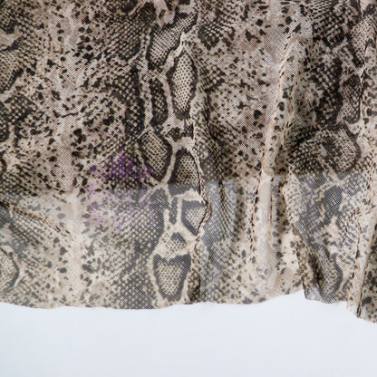 Brown Snake Power Mesh Fabric