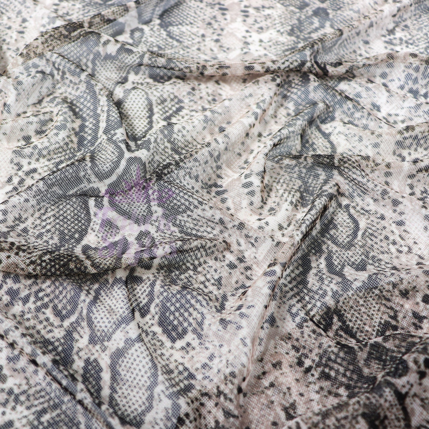 Brown Snake Power Mesh Fabric
