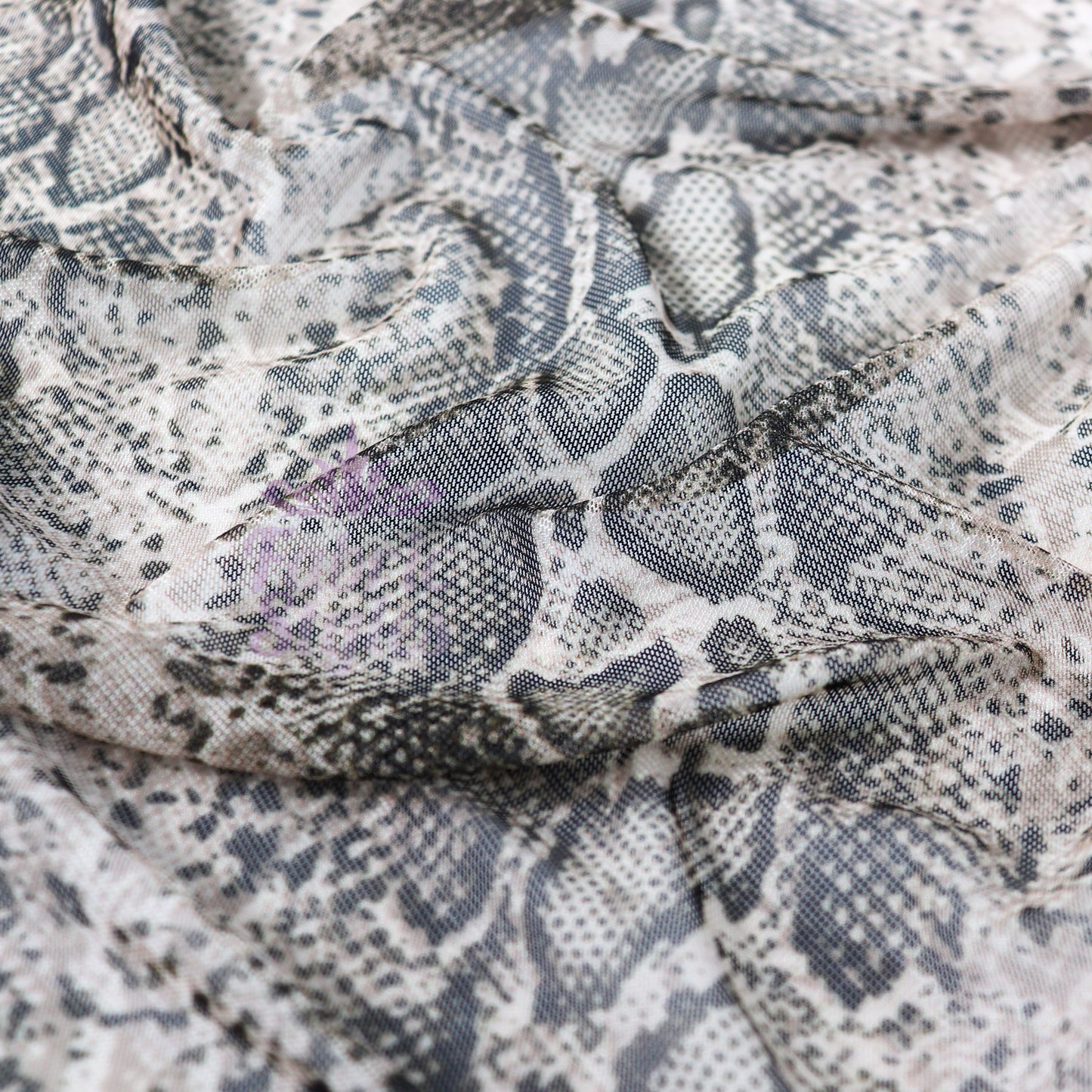 Brown Snake Power Mesh Fabric