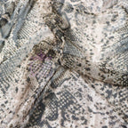 Brown Snake Power Mesh Fabric