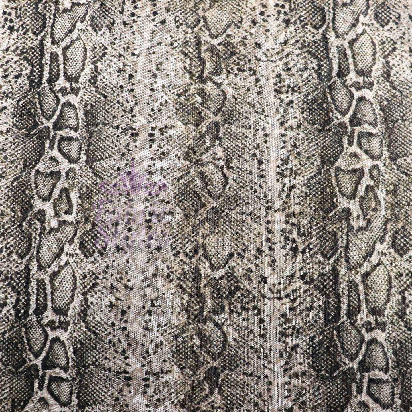 Brown Snake Power Mesh Fabric