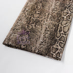 Brown Snake Power Mesh Fabric