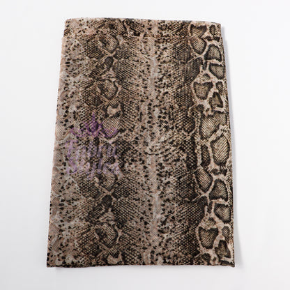 Brown Snake Power Mesh Fabric