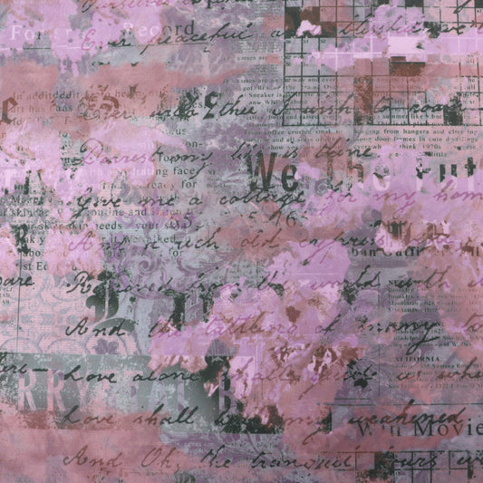 Old Newspaper Power Mesh Fabric