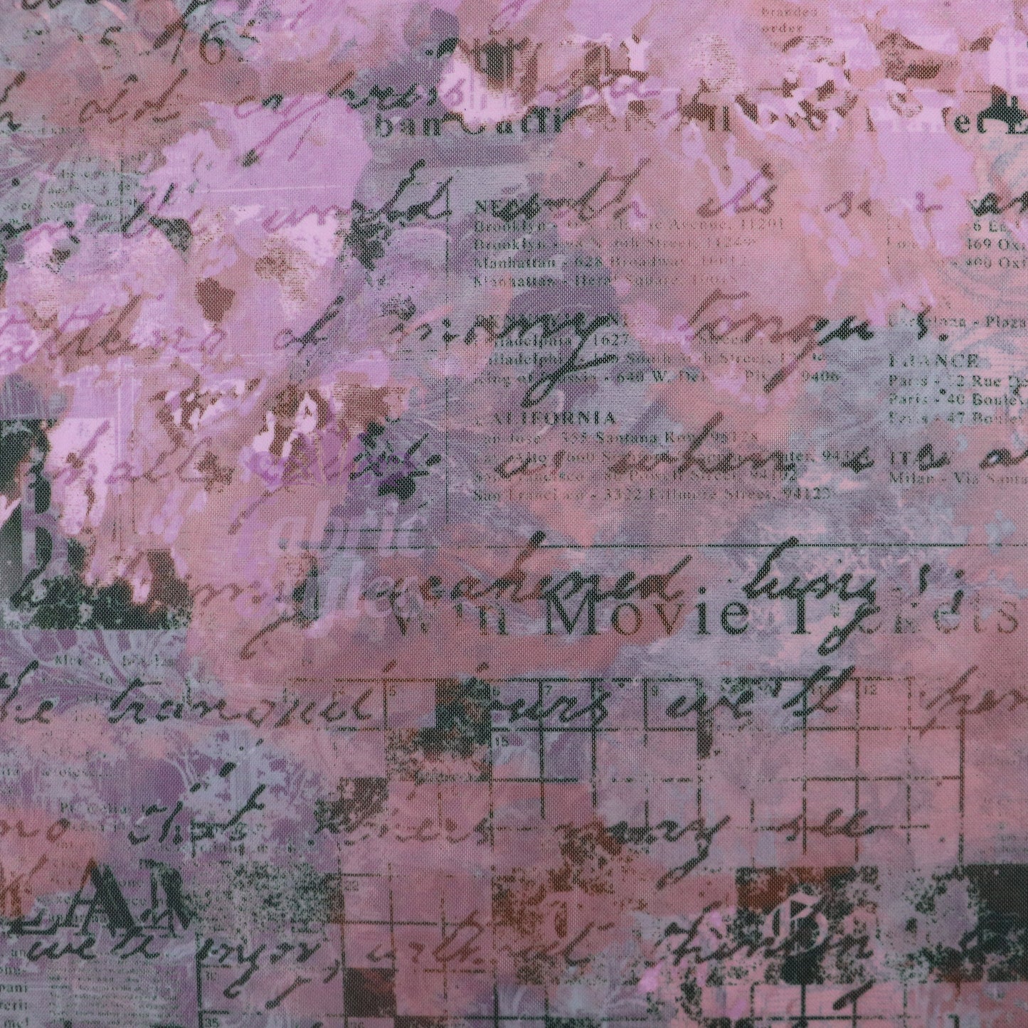Old Newspaper Power Mesh Fabric