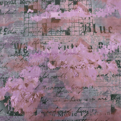 Old Newspaper Power Mesh Fabric
