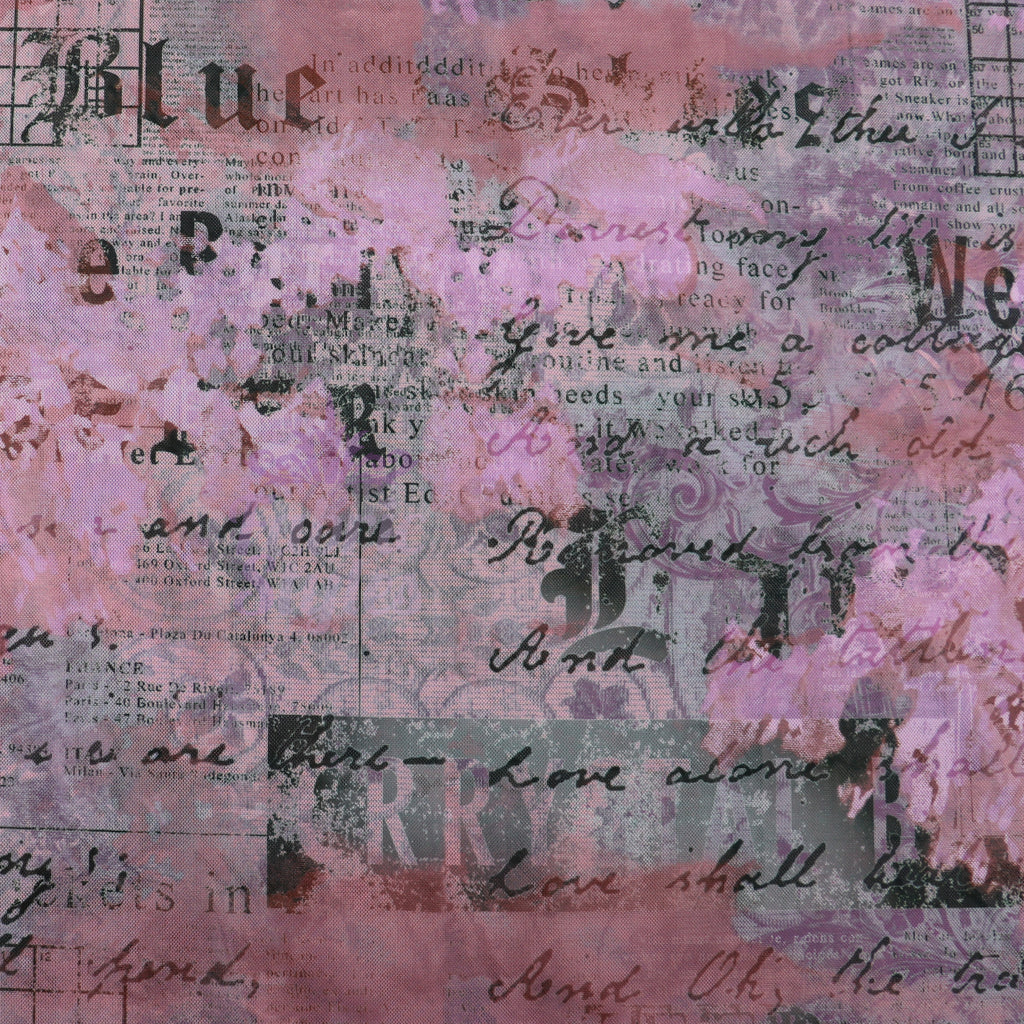 Old Newspaper Power Mesh Fabric