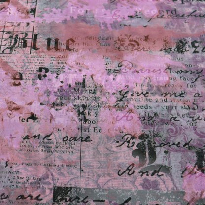 Old Newspaper Power Mesh Fabric