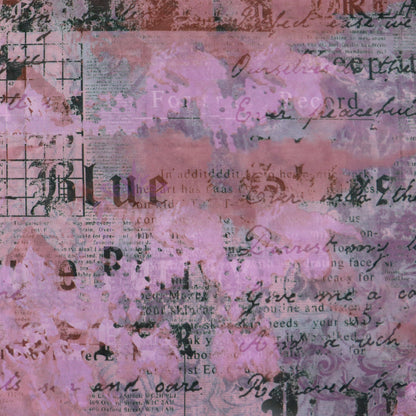 Old Newspaper Power Mesh Fabric