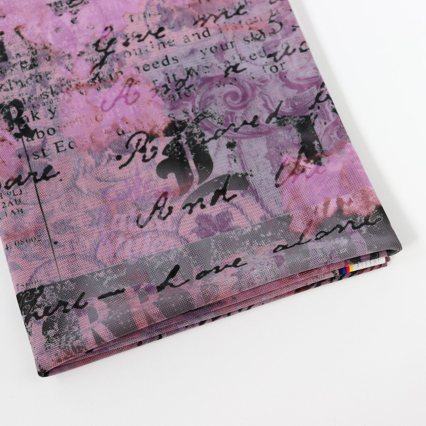 Old Newspaper Power Mesh Fabric