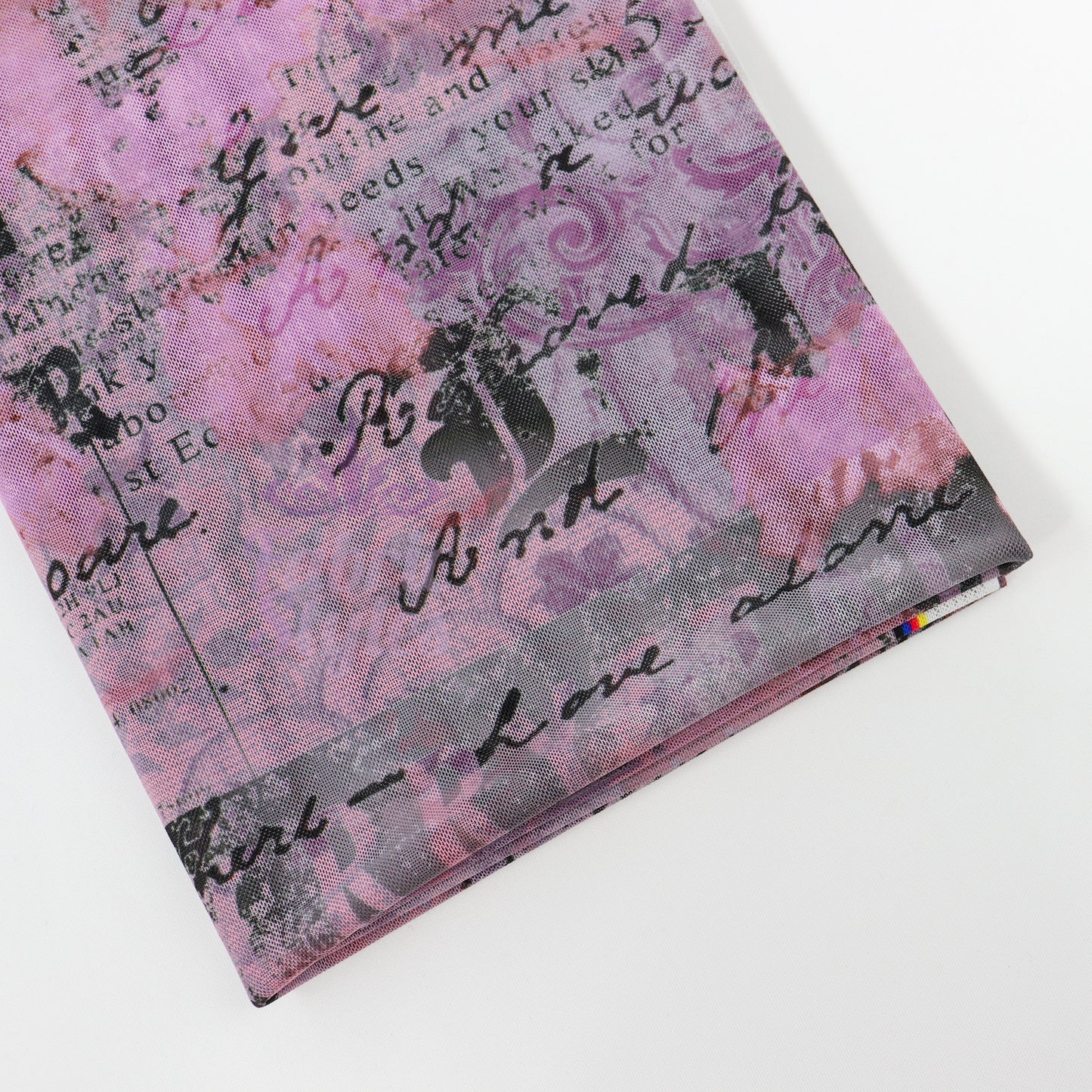 Old Newspaper Power Mesh Fabric