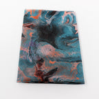 Blue Orange Marble Power Mesh Fabric
