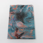 Blue Orange Marble Power Mesh Fabric