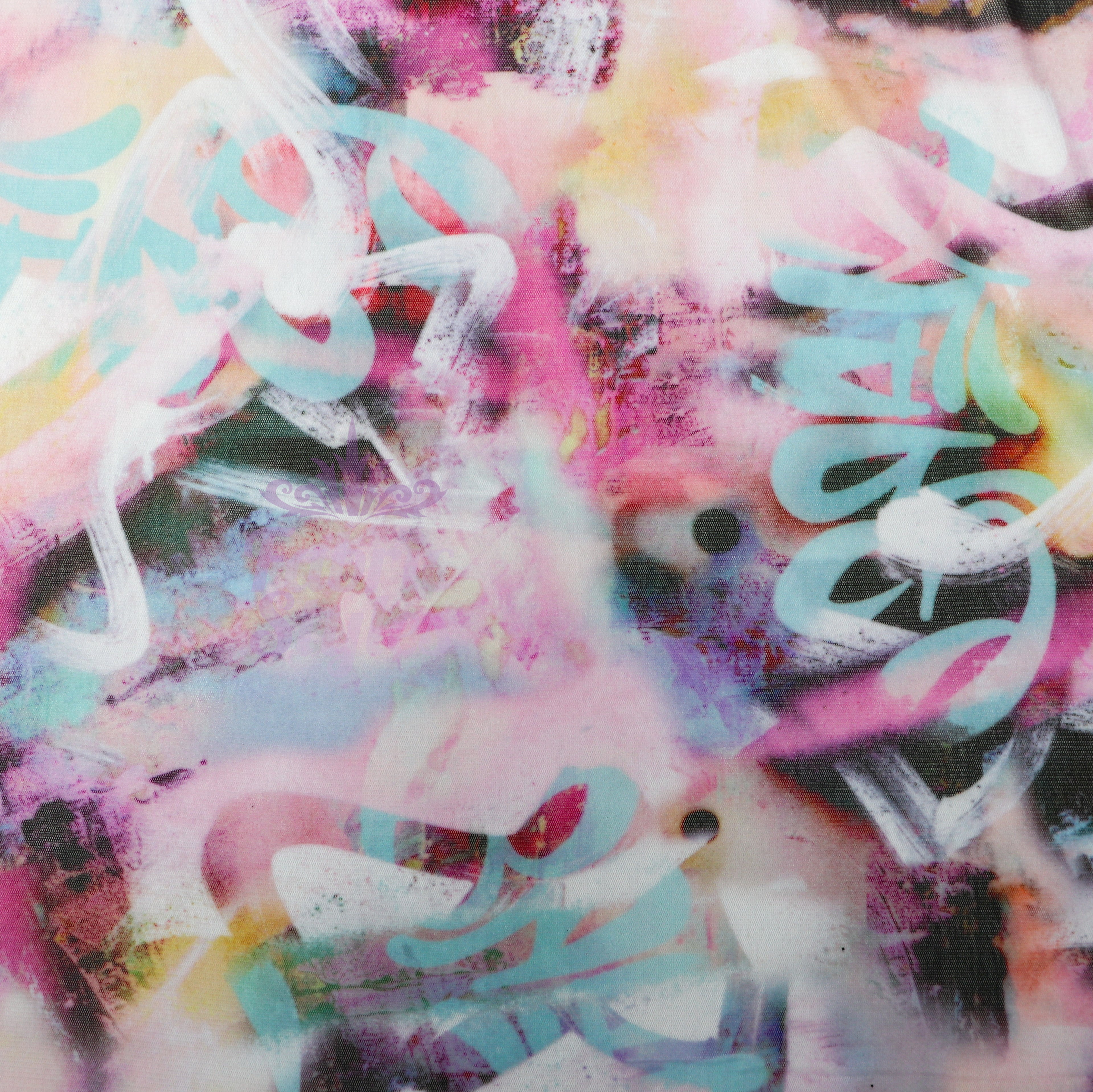 Tie Dye Graffiti Power Mesh Fabric