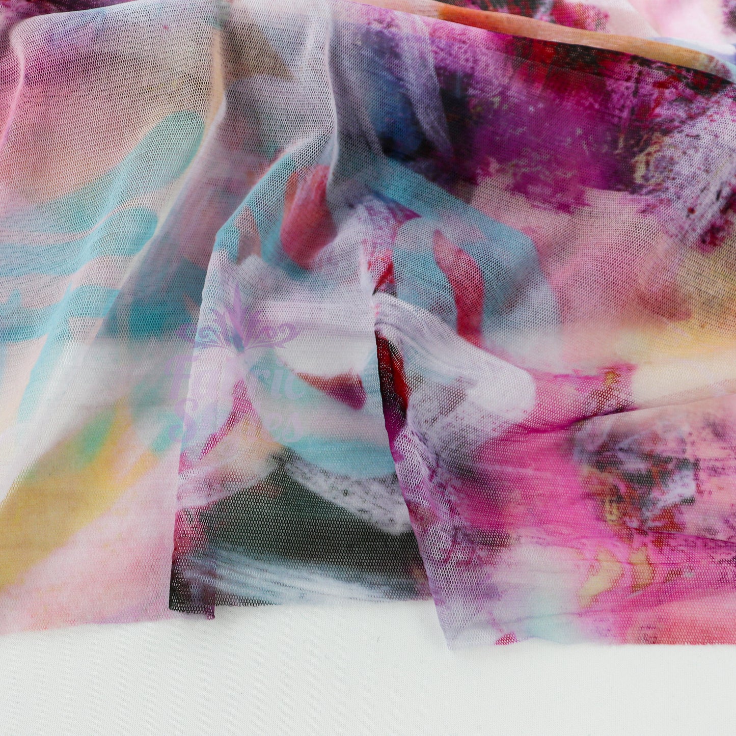 Tie Dye Graffiti Power Mesh Fabric