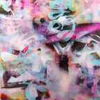 Tie Dye Graffiti Power Mesh Fabric