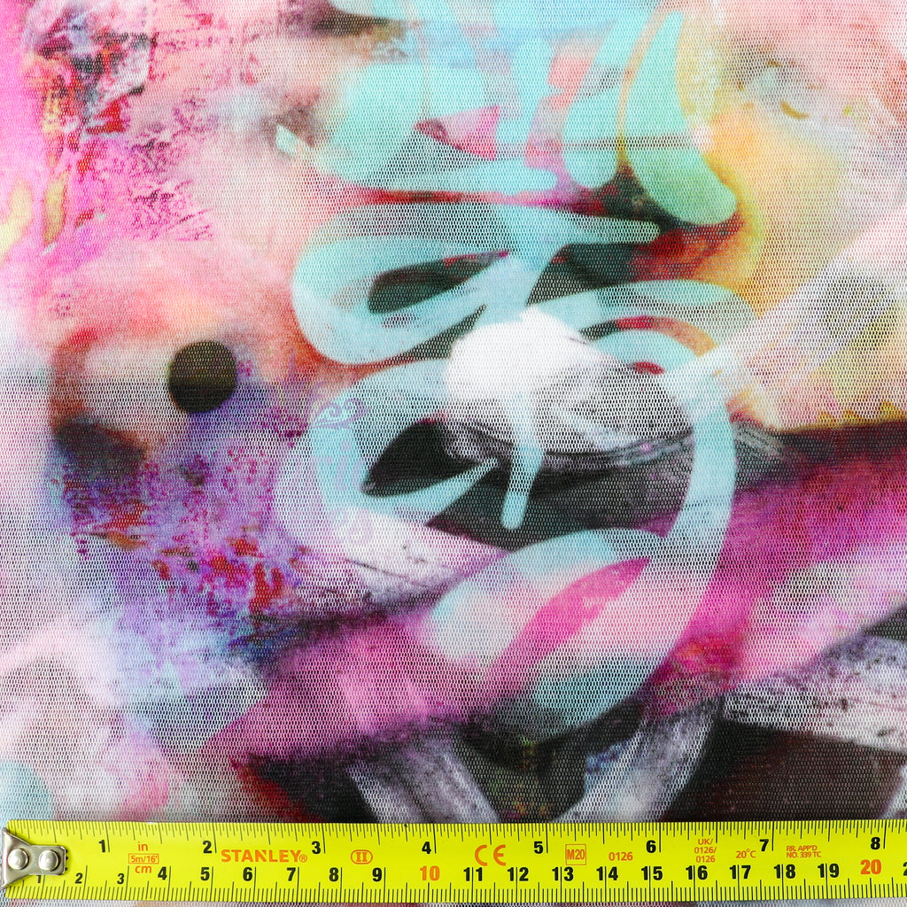Tie Dye Graffiti Power Mesh Fabric